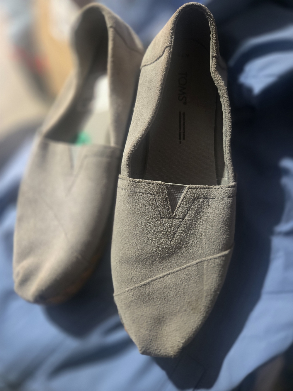 Toms Taupe Suede Classic Alpargata Flats